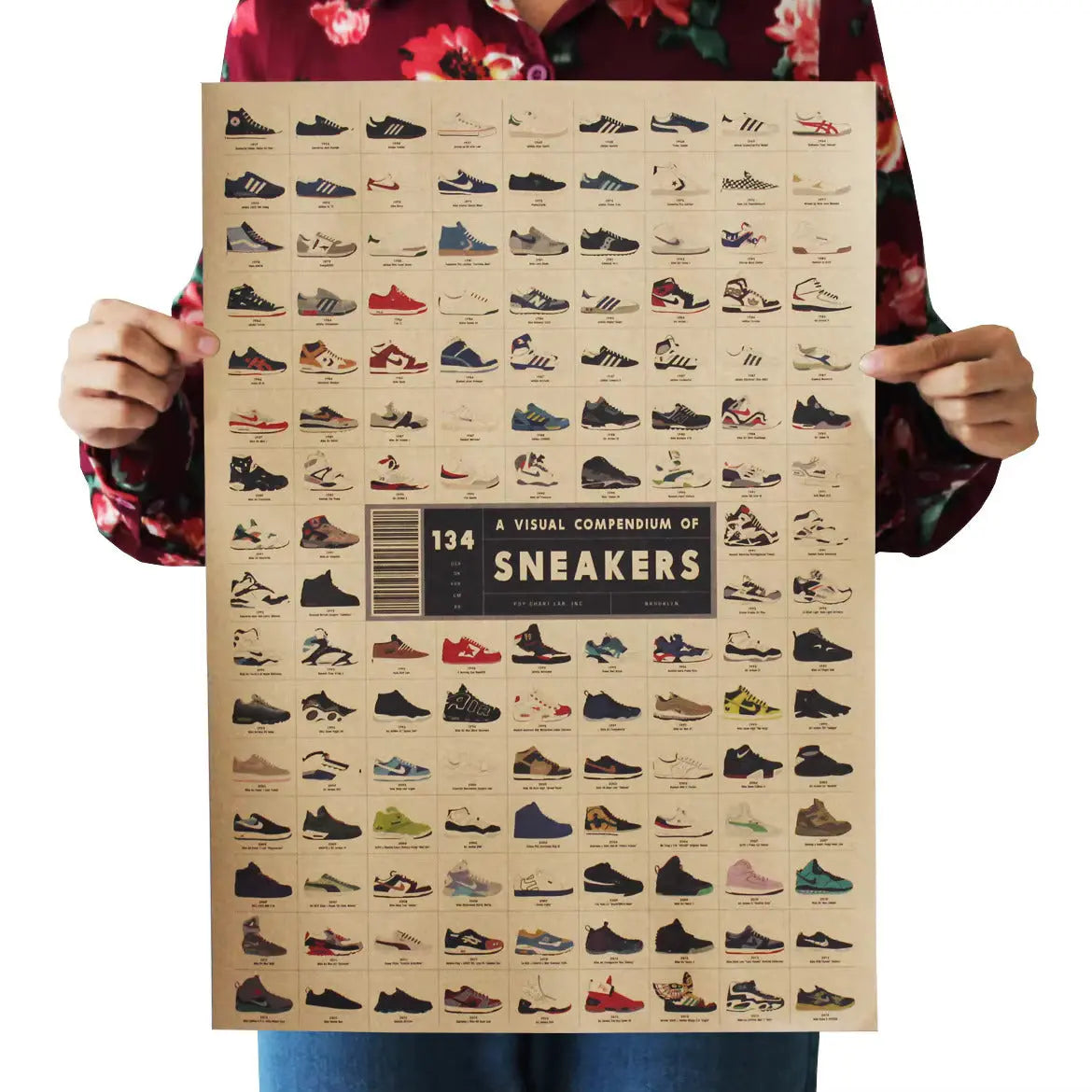 Visual Compendium of Sneakers Poster Print THE SIMPLE SUPPLIES